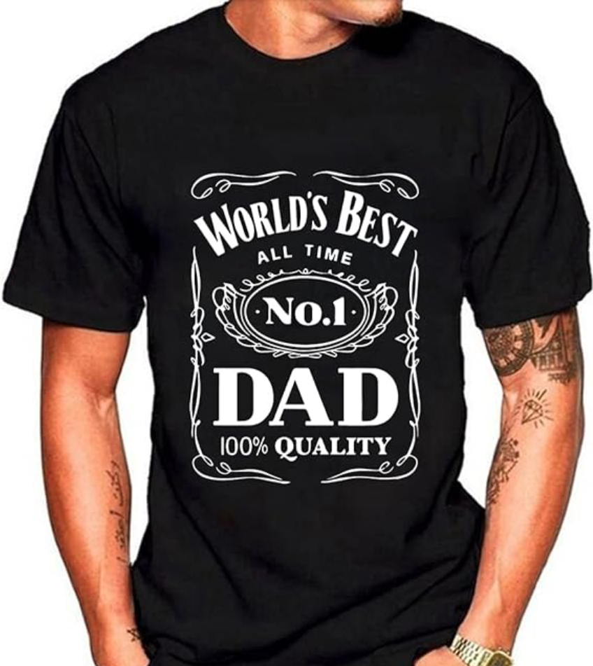 World´s Best No. 1 Dad Daddy Father Day giftsT-Shirt Black