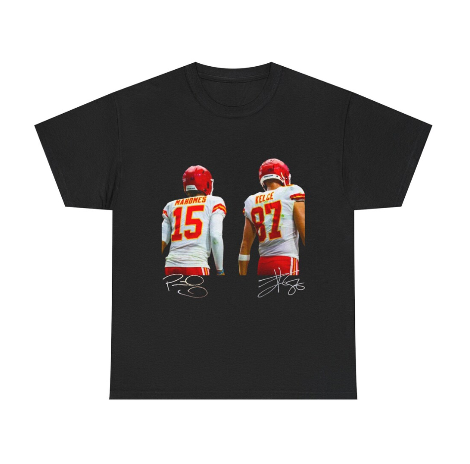 Patrick Mahomes Travis Kelce Kansas City T Shirt Autograph Edition