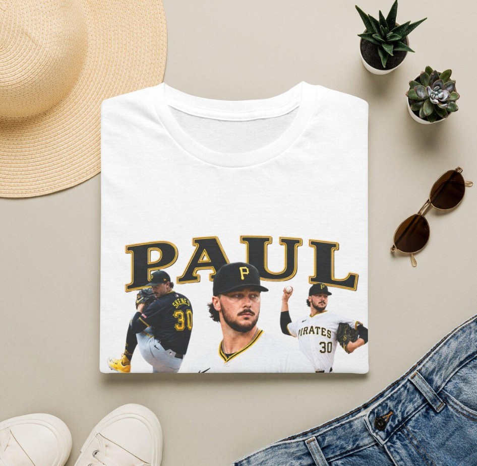 PAUL Skenes Baseball Player Collage T-Shirt Sports Team Fan Tee, pittsburgh pirates tees