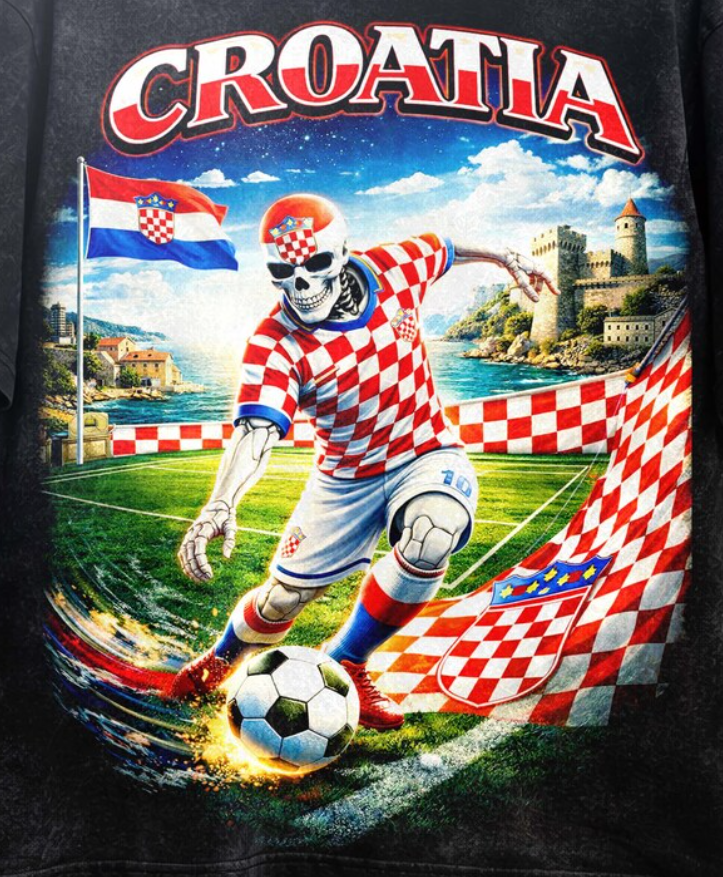 World Cup 2026 CroatiaT-Shirt, Croatia Soccer Graphic Tee, Checkerboard Football Shirt, Unisex T-Shirt, Croatian Fan Gift, Streetwear Tee.