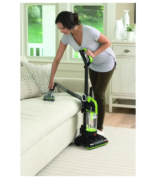 BISSELL PowerForce Compact Turbo, Bagless, Upright Vacuum, Powerful Suction, East Empty Dirt Tank, Lightweight, High Reach Wand, 2690, Green & Black
