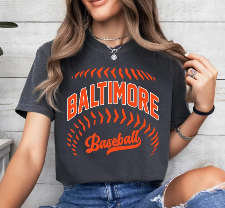 Vintage Baltimore Baseball Minimalist Style Comfort Color Pepper Tshirt, Baltimore Baseball Gameday Retro 90s Shirt, Baltimore Sports Tee