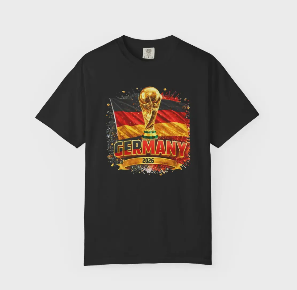 Germany World Cup Shirt Trophy 2026 T-shirt | German Flag Soccer Tee