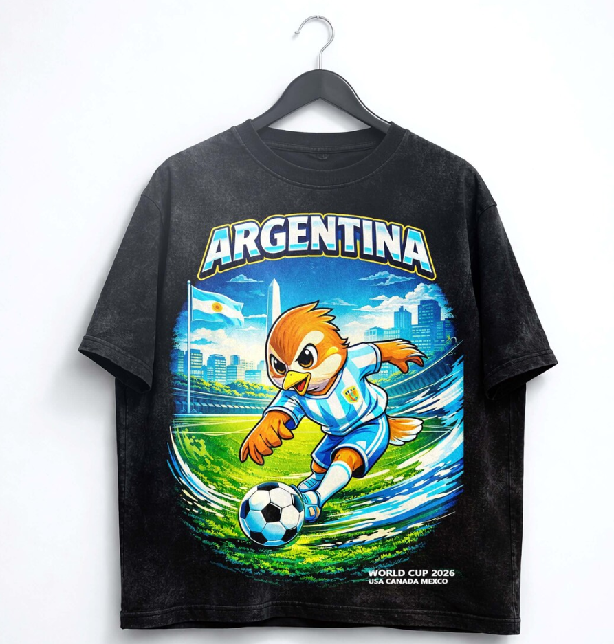 Argentina Soccer Shirt, Argentina Football Graphic Tee, Rooster Soccer Shirt, World Cup 2026 Shirt, Argentine Fan Gift, Unisex T-Shirt.