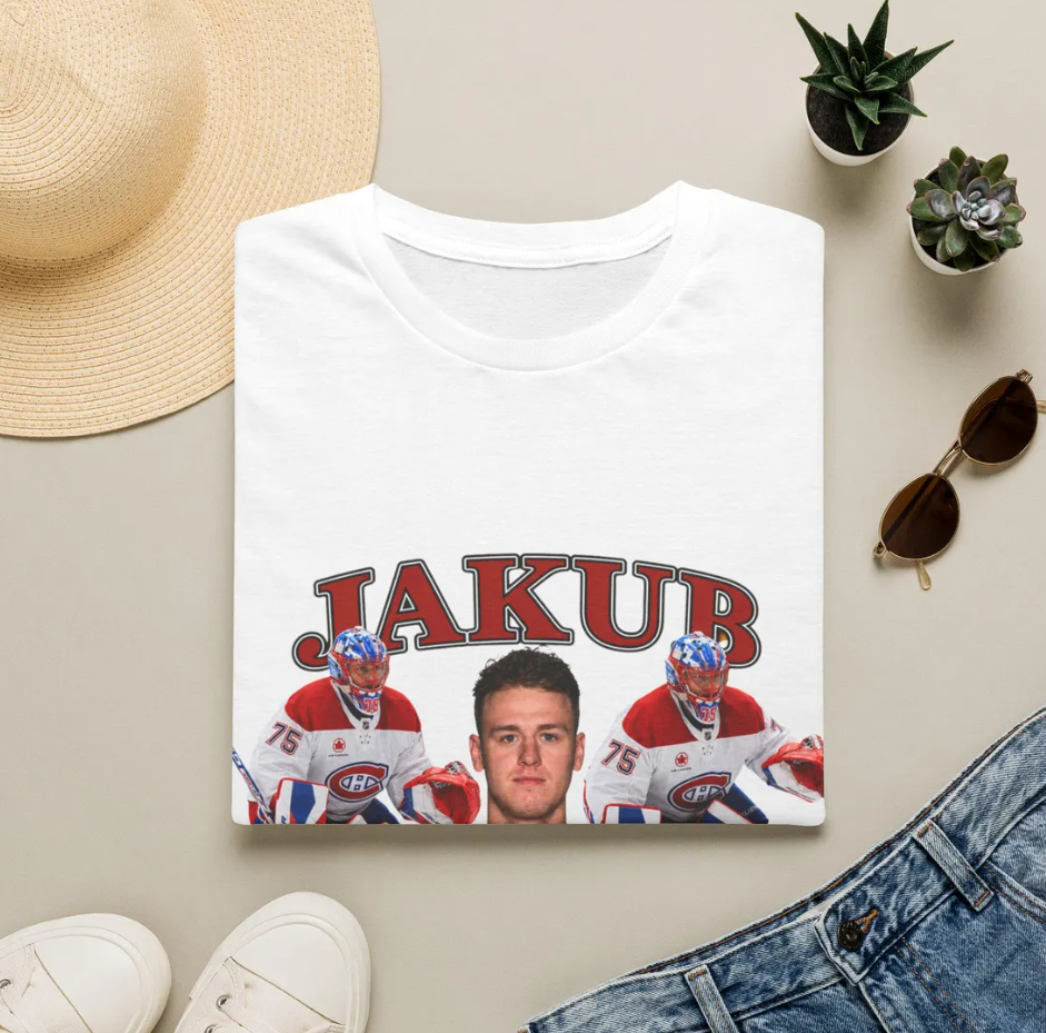 Jakub Dobes Jersey T-Shirt Player Face Collage, Montreal Canadiens shirt