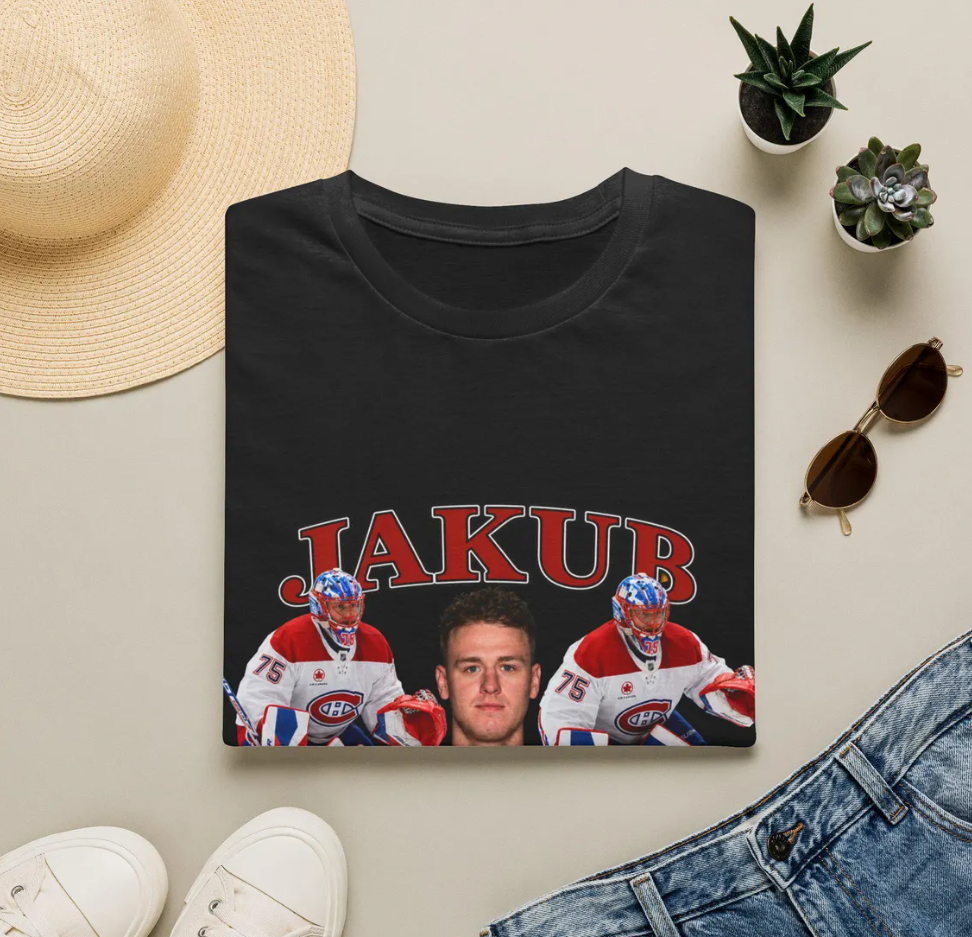 Jakub Dobes Jersey T-Shirt Player Face Collage, Montreal Canadiens shirt