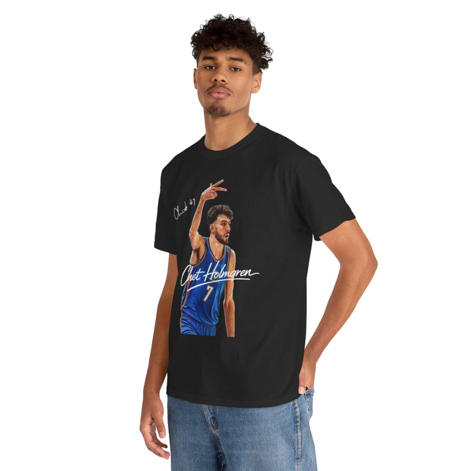 Chet Holmgren OKC T Shirt Autograph Edition