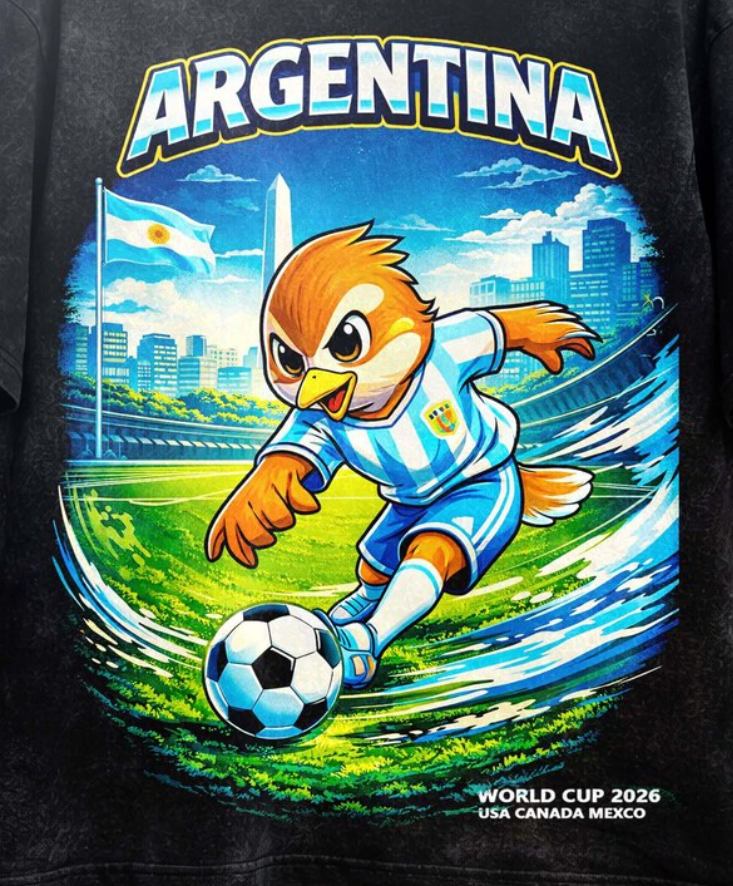 Argentina Soccer Shirt, Argentina Football Graphic Tee, Rooster Soccer Shirt, World Cup 2026 Shirt, Argentine Fan Gift, Unisex T-Shirt.
