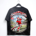 Switzerland Soccer Skull Shirt, Swiss Football Tee, Alpine Mountain Graphic, World Cup 2026 Shirt, Streetwear Tee, Unisex T-Shirt.