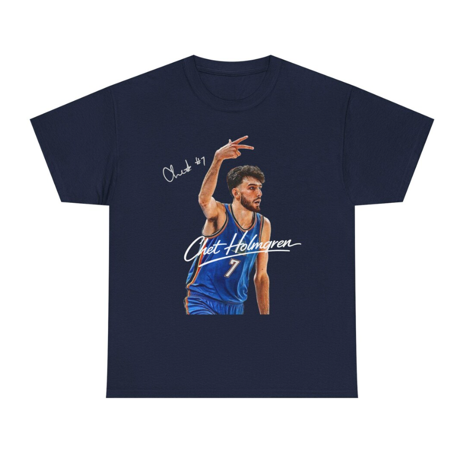 Chet Holmgren OKC T Shirt Autograph Edition