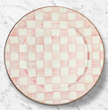 MacKenzie-Childs Rosy Check Enamel Serving Platter
