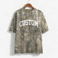 Camo Shirt Custom Camo Oversized T Shirt, Custom Camo Graphic Tee, Camouflage Shirt Personalized Unisex Streetwear Top for Guy or Girl Camo