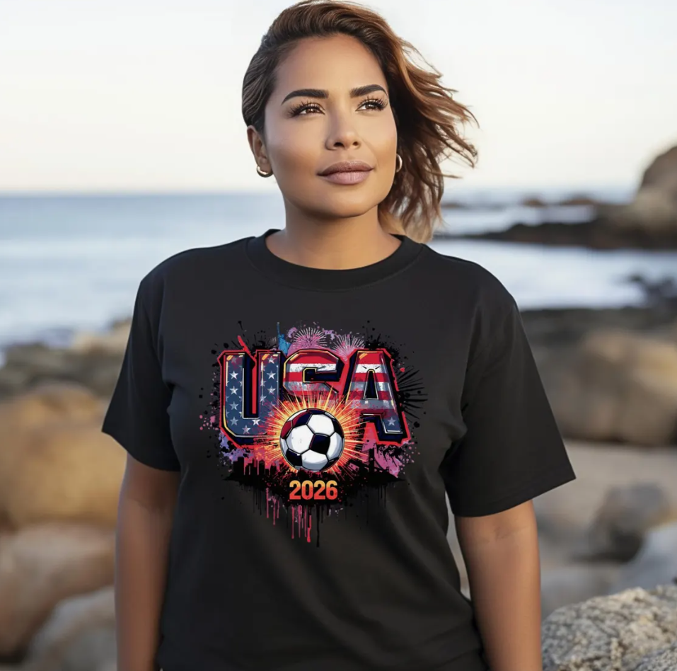 World Cup Shirt, USA World Cup Shirt, 2026 Fifa World Cup, Soccer, Futbol, Football 100% Cotton Unisex Tee