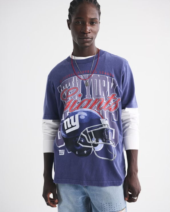 New York Giants Vintage Inspired Graphic Tee - Vintage NFL Fan Shirt