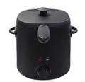 Mainstays Matte Black 2-Quart 1000W Electric Deep Fryer with Adjustable Thermostat