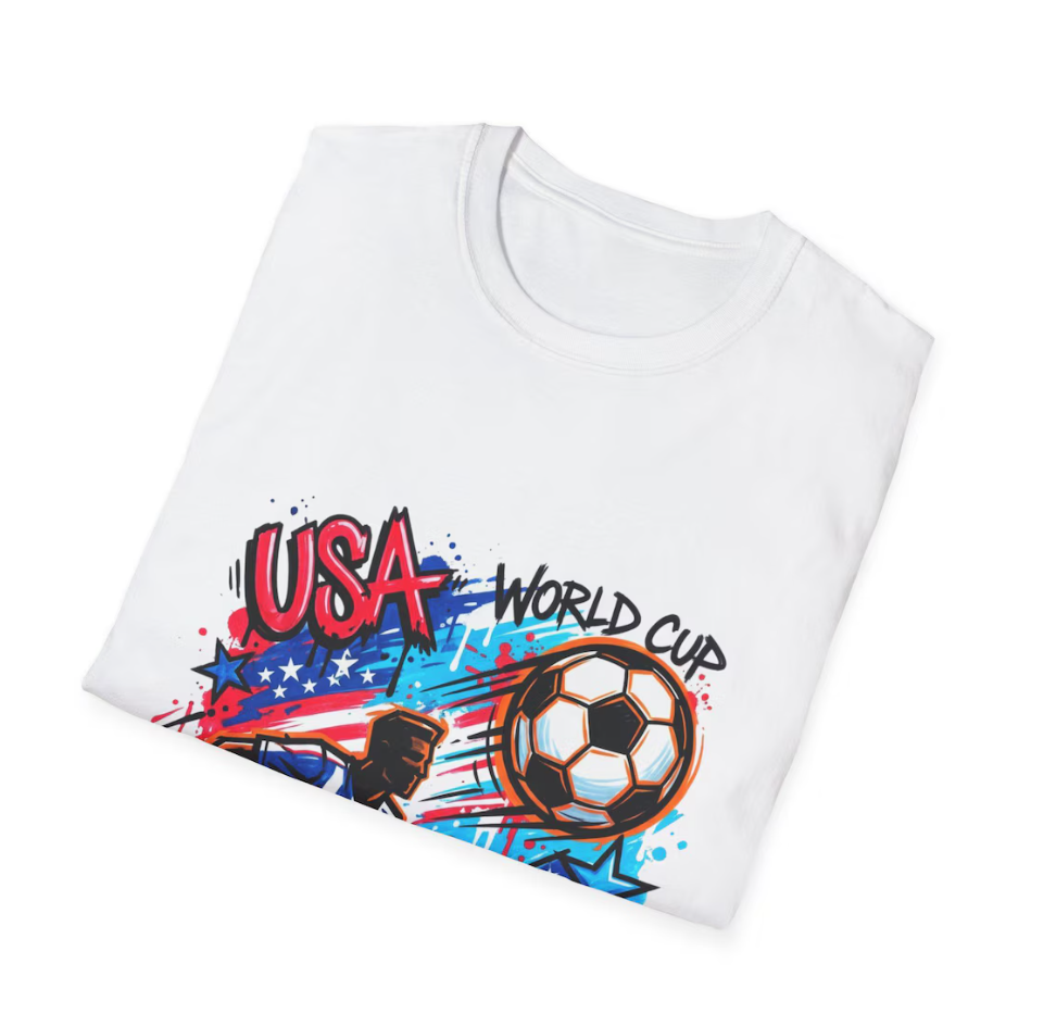 USA World Cup Soccer Graffiti T-Shirt | Street Art Patriotic Soccer