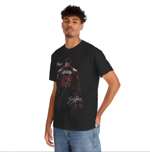 Bam Adebayo Miami T Shirt Autograph Edition Graphic Tee 83 Points!