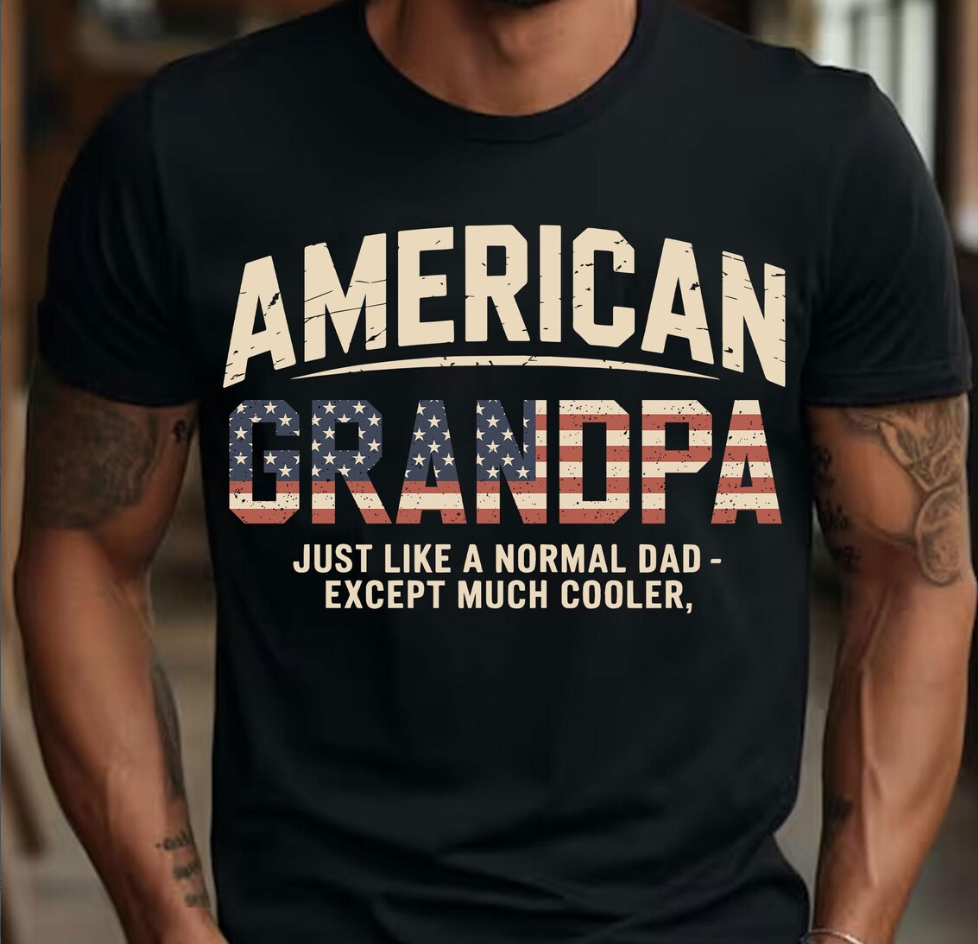 America Grandpa Png, Retro American Grandpa Design Png, Gifts For Dad Png, Funny Cool Grandpa Sublimation, Father's Shirt
