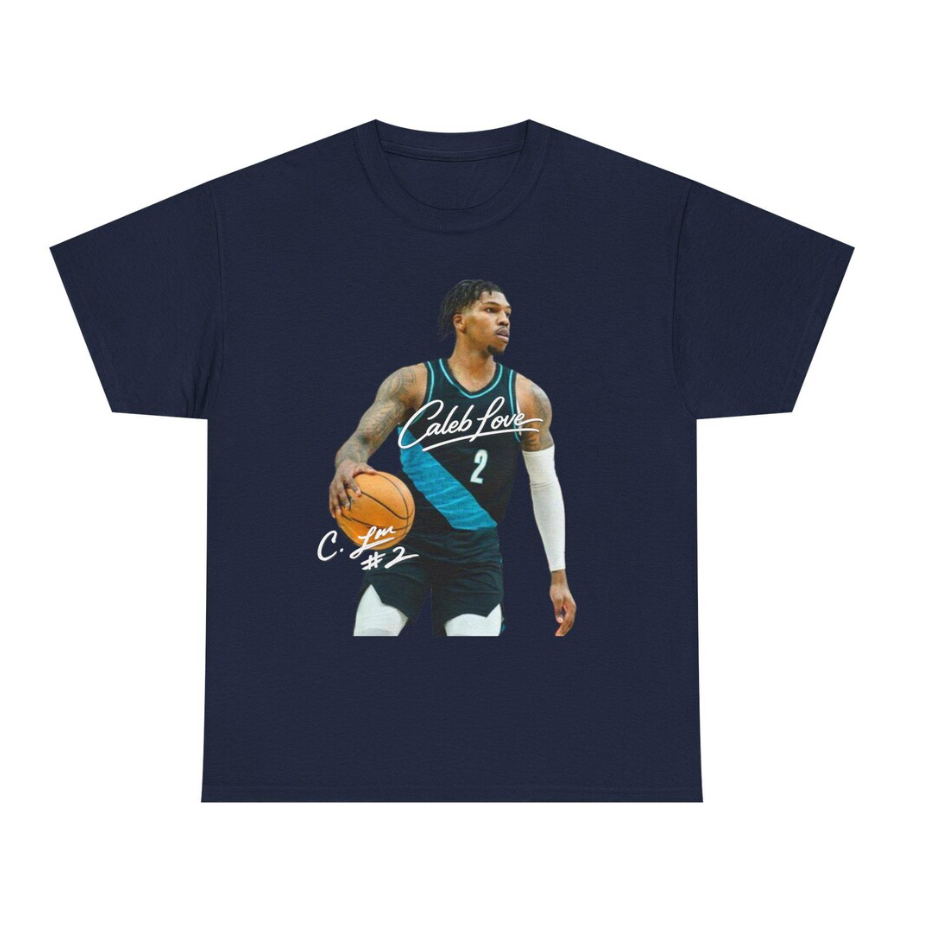 Caleb Love Portland Trail Blazers T Shirt Basketball Player Tee