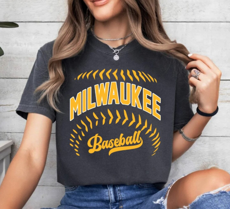 Milwaukee Baseball Minimalist Style Comfort Color Unisex Tshirt, Milwaukee Baseball Gameday Retro Vintage 90s Tee, Milwaukee Sports Shirt