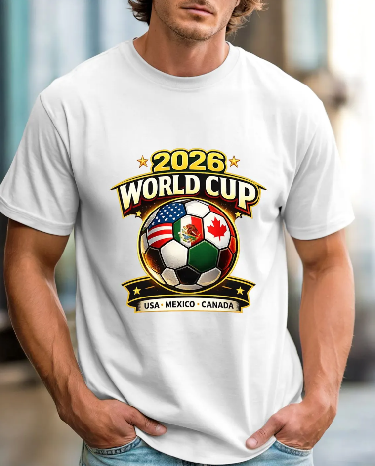 2026 World Cup Soccer Ball logo T-Shirt | USA Mexico Canada