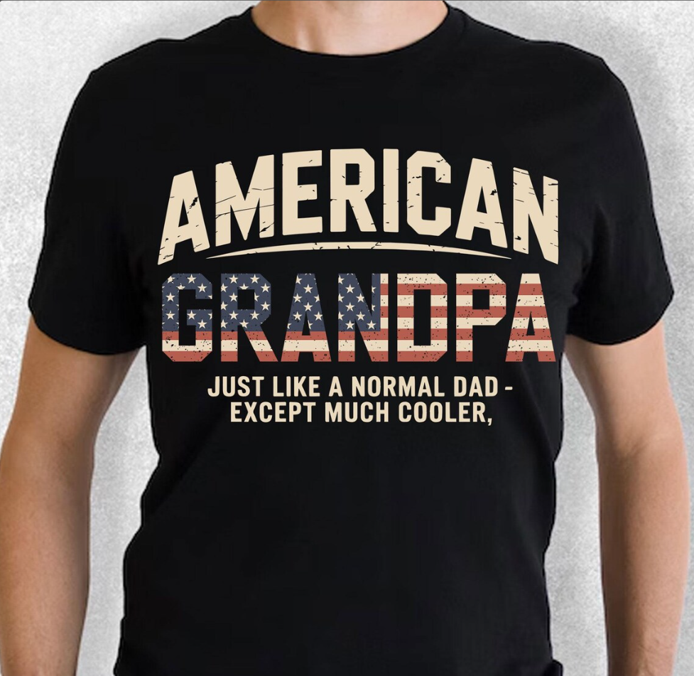 America Grandpa Png, Retro American Grandpa Design Png, Gifts For Dad Png, Funny Cool Grandpa Sublimation, Father's Shirt