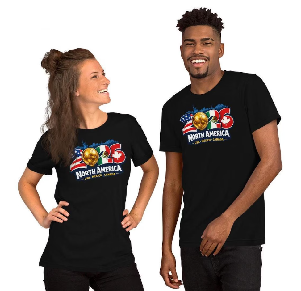 North America Shirt 2026 Soccer Travel Tee, USA Canada Mexico