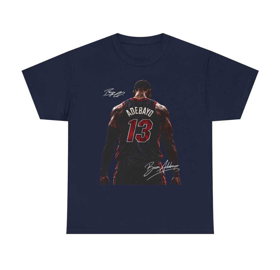Bam Adebayo Miami T Shirt Autograph Edition Graphic Tee 83 Points!
