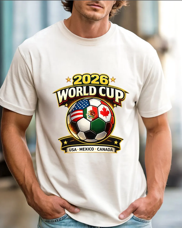 2026 World Cup Soccer Ball logo T-Shirt | USA Mexico Canada