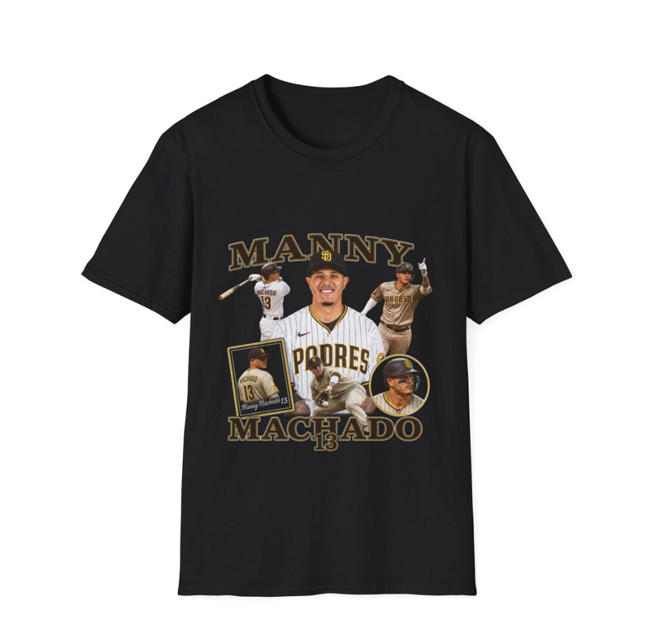 Manny Machado baseball collage T-Shirt Manny Machado player tee, San Diego Padres