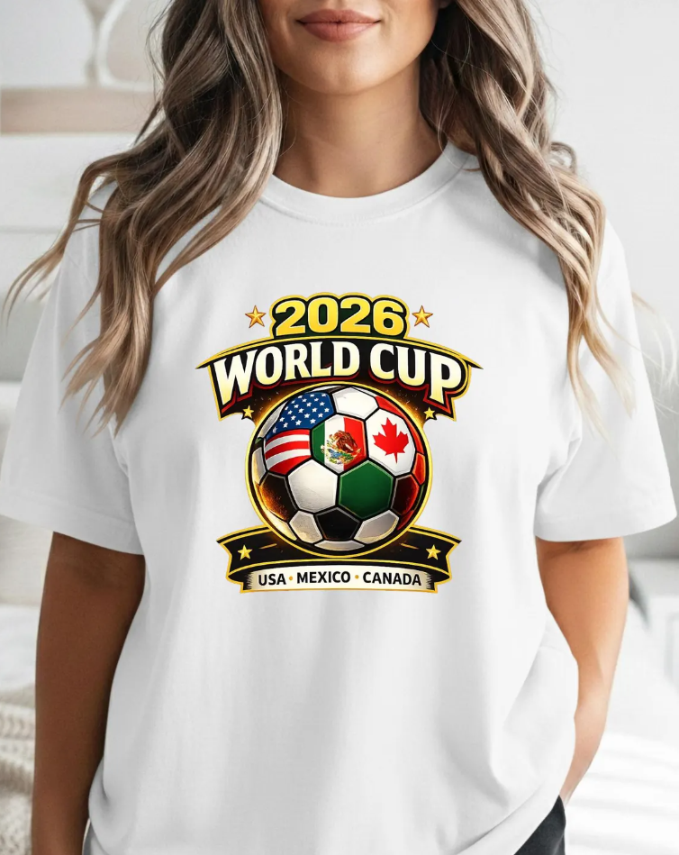 2026 World Cup Soccer Ball logo T-Shirt | USA Mexico Canada