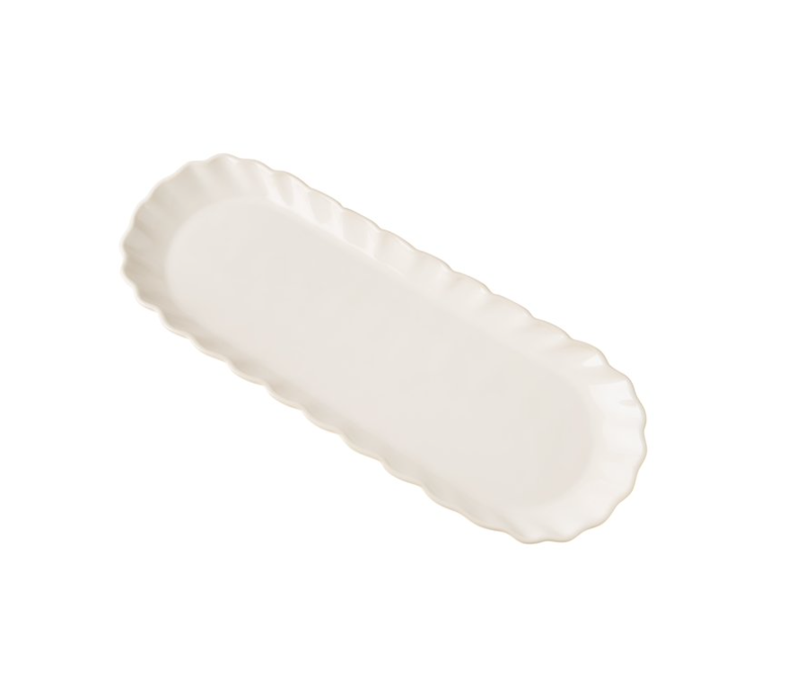 Pioneer Woman Cream Colette Tray with 3 Bowls with lids