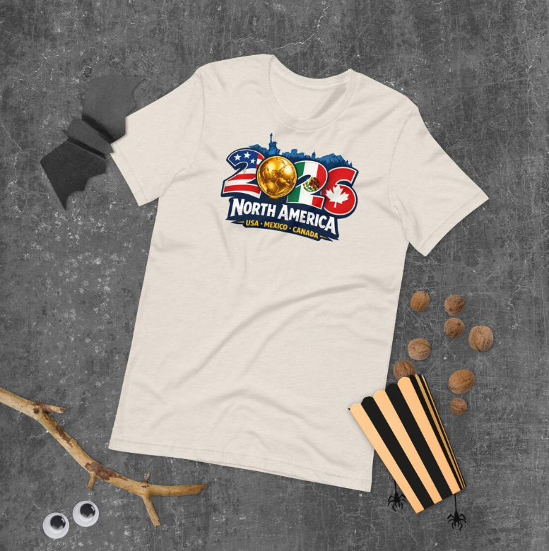 North America Shirt 2026 Soccer Travel Tee, USA Canada Mexico