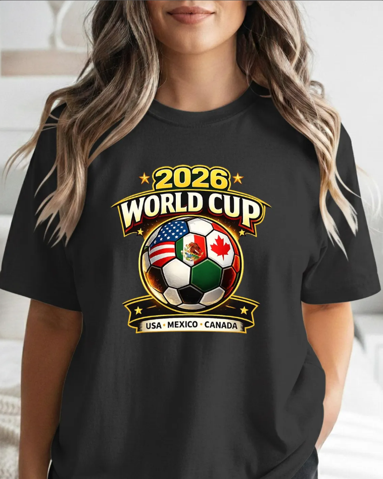 2026 World Cup Soccer Ball logo T-Shirt | USA Mexico Canada