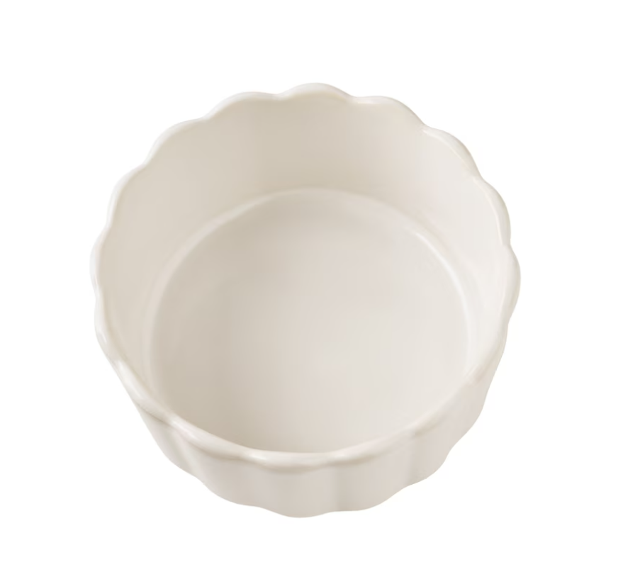 Pioneer Woman Cream Colette Tray with 3 Bowls with lids