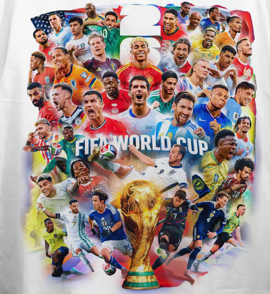 Retro Soccer Shirt 2026 Bold Graphic Football Fan Tee Vintage Style Game Day Outfit Eye Catching Sports Tee Unisex Gift