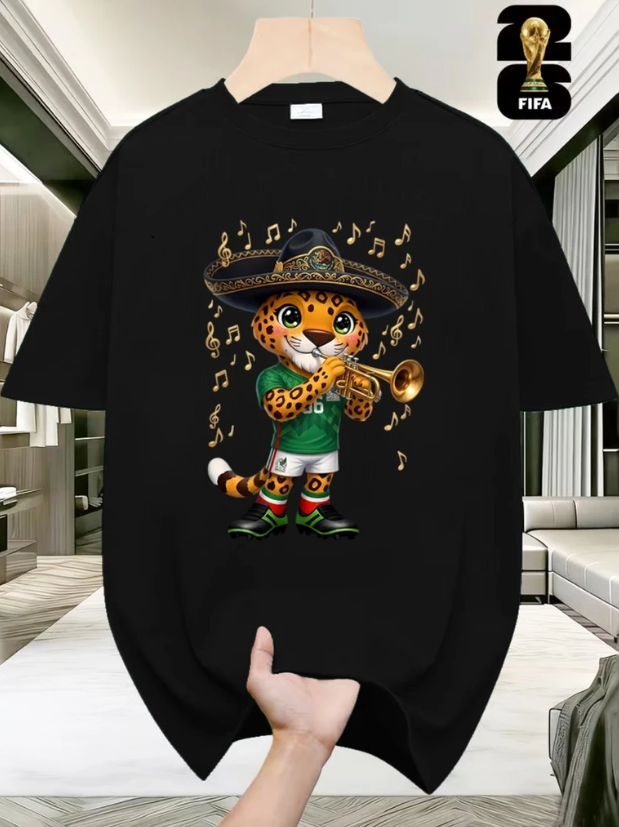 2026 FIFA USA-Canada-Mexico World Cup Mascot Theme Men's Short-Sleeve Round-Neck T-Shirt