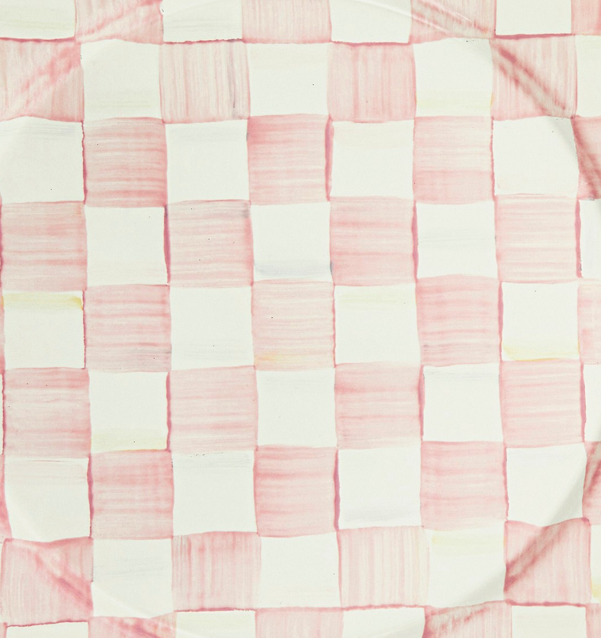 MacKenzie-Childs Rosy Check Enamel Serving Platter