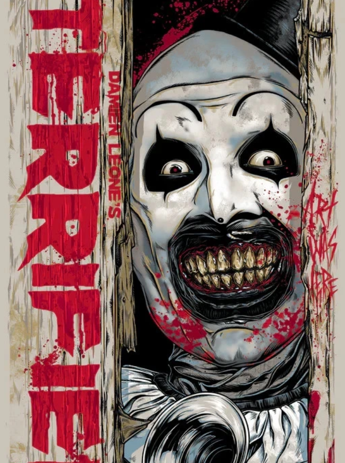 Terrifier 3 Art the Clown Screen Print Poster Rhys Cooper Limited Edition