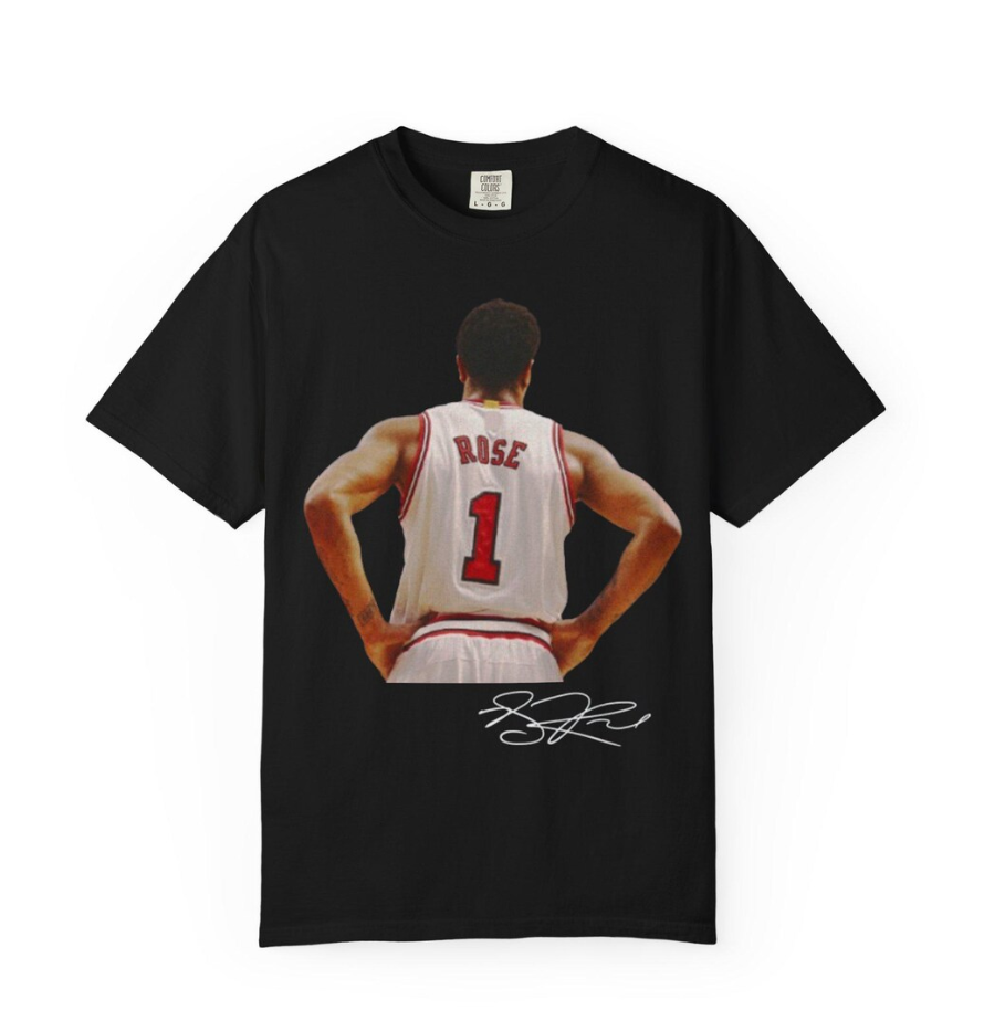 Derrick Rose Chicago T Shirt Autograph Edition Basketball LEGEND