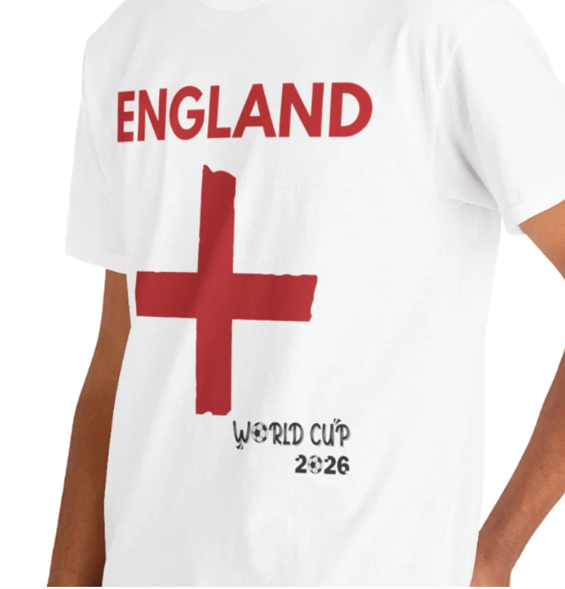 England World Cup 2026 Soccer T‑Shirt | English Football Supporter Tee | Unisex