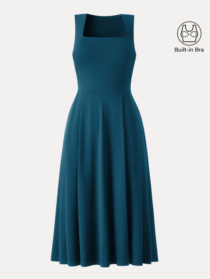 The Anytime Little Black Bra Dress with Pockets