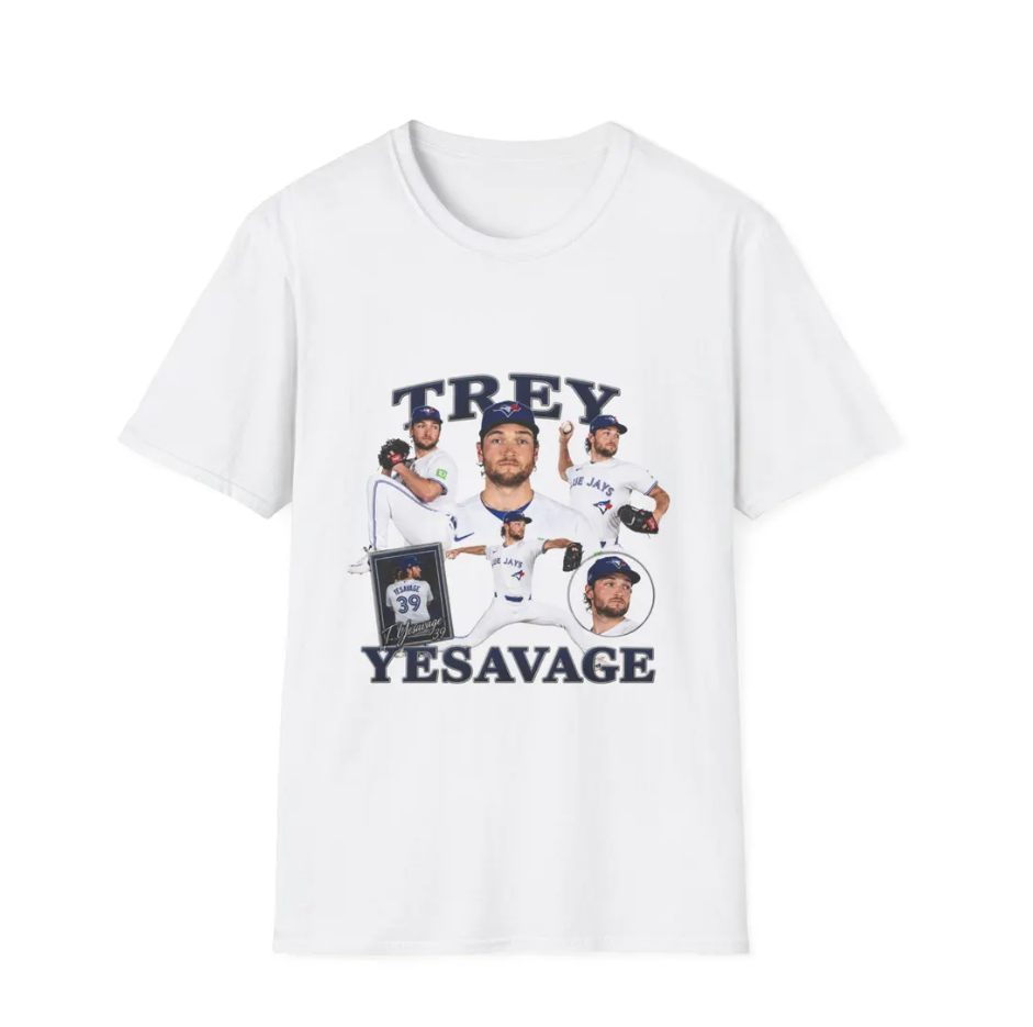 Trey Yesavage T-Shirt Baseball Player Collage Tee, blue jays merch MLB