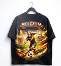 Belgium Soccer Skull T-Shirt, FIFA World Cup 2026 Tee, Vintage Football Graphic, Belgian Soccer Tee, Unisex Shirt, Streetwear Soccer Tee.