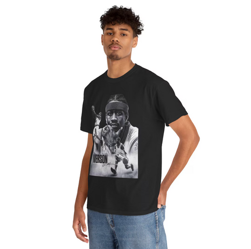 Allen Iverson Philadelphia T Shirt The Answer Graphic Tee Autograph Retro Jersey Tribute Vintage