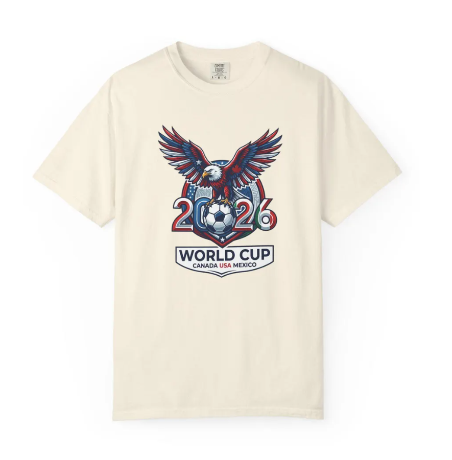 2026 World Cup Eagle Soccer Ball T-Shirt | Canada USA Mexico Tournament