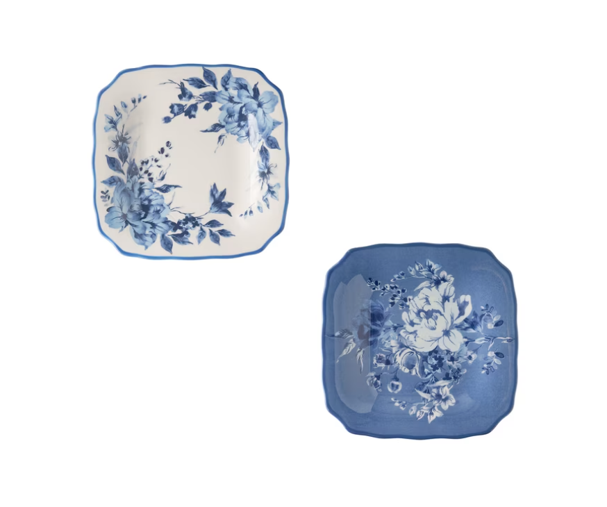 The Pioneer Woman Delilah Stoneware Appetizer Plates, Blue, Set of 6