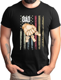 Father's Day - Best Dad Ever T-Shirt with Kids Hands, Custom American Flag Shirt for Dad, Fathers Day Gift from Kids