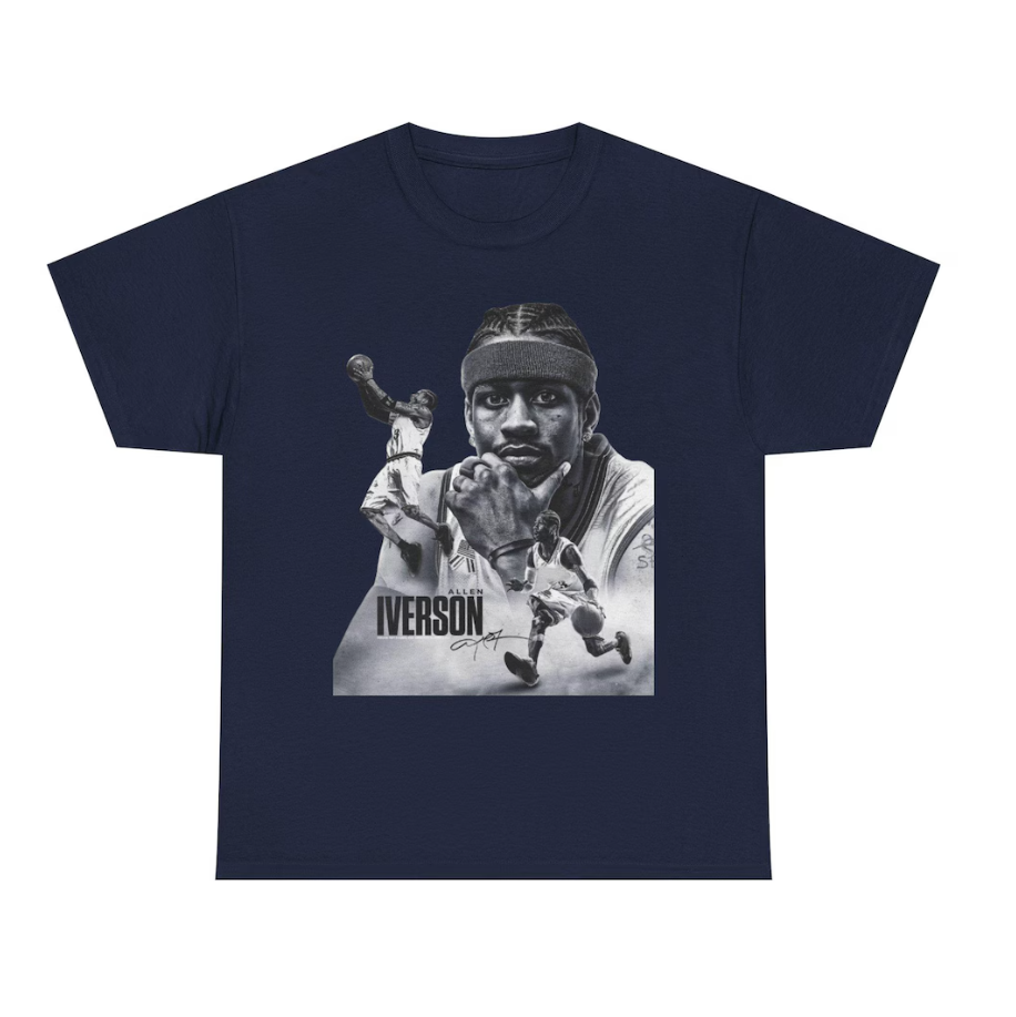Allen Iverson Philadelphia T Shirt The Answer Graphic Tee Autograph Retro Jersey Tribute Vintage