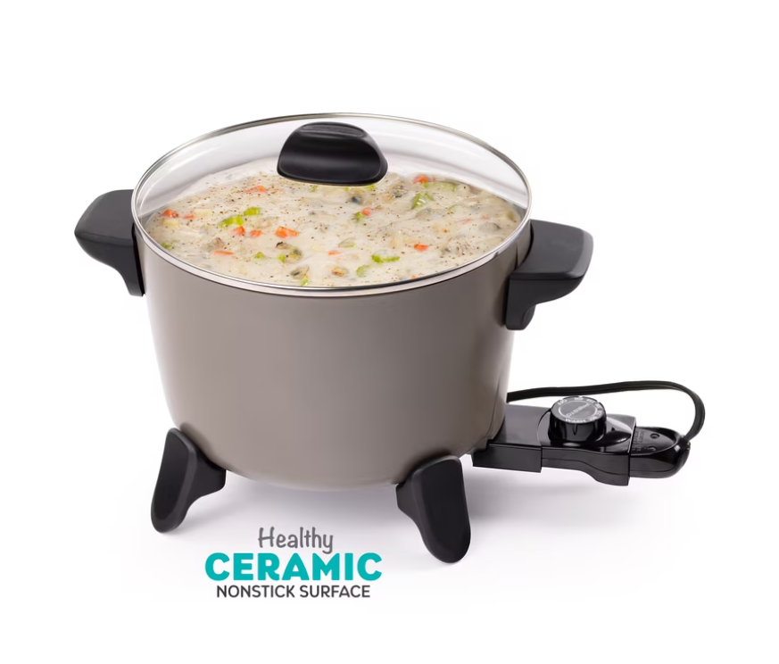 Presto Big Kettle Ceramic Deep Fryer/Multi-Cooker